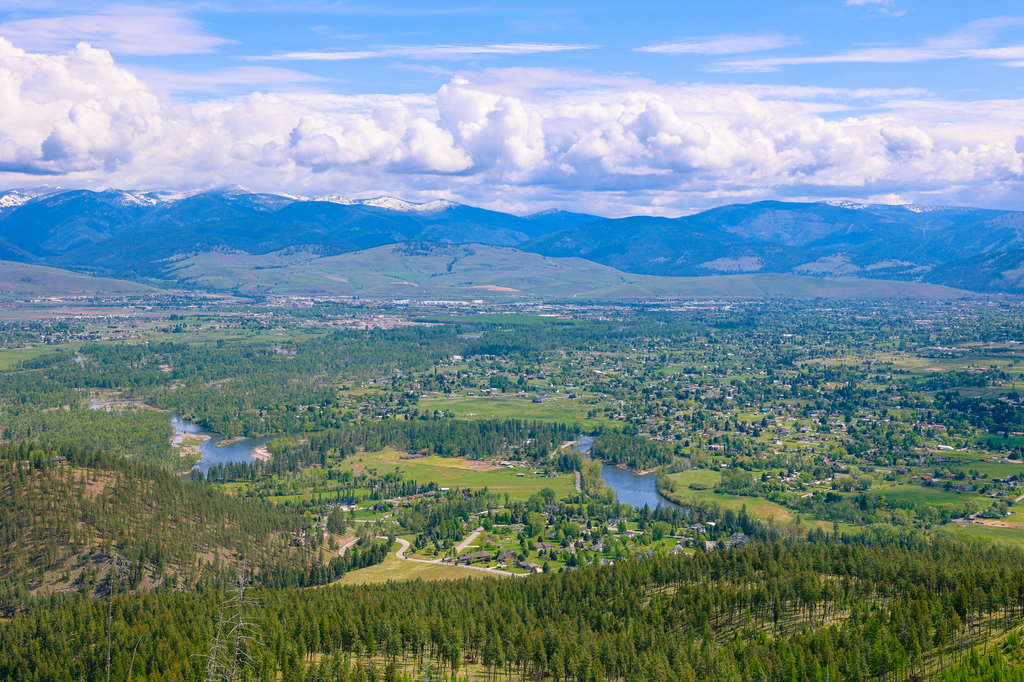 The view from the Blue Mountain Trail in Missoula, Montana