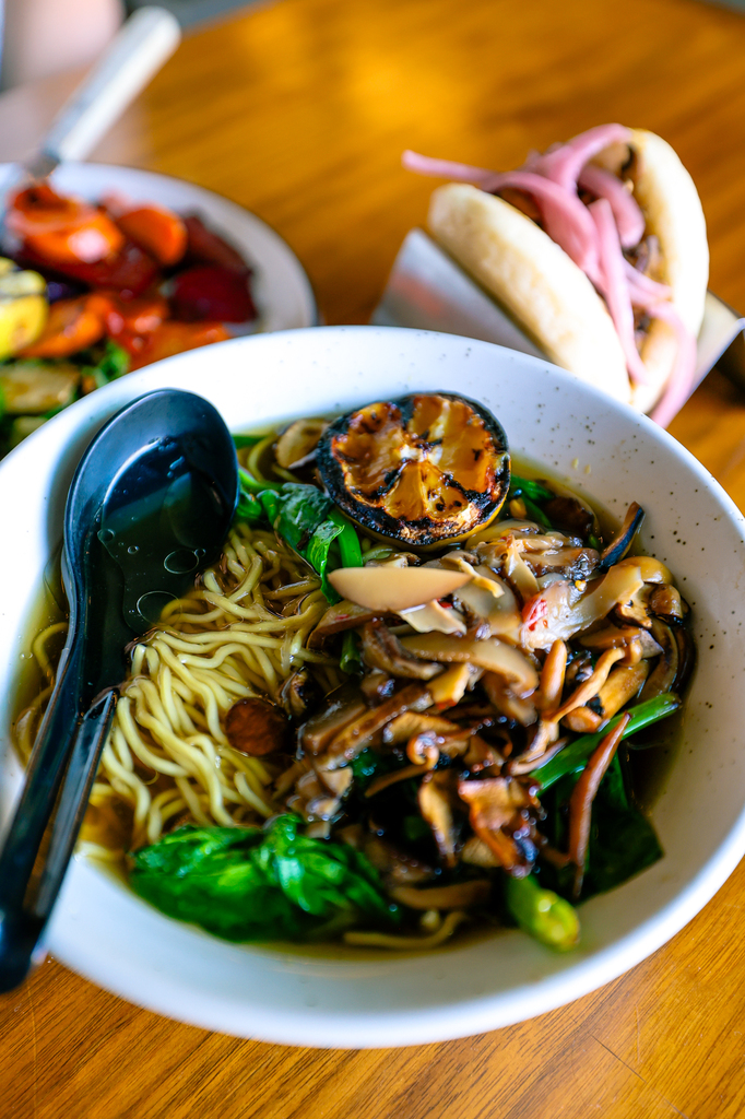Lunch at Momona in downtown Chico. Ramen, Bao, and more.
