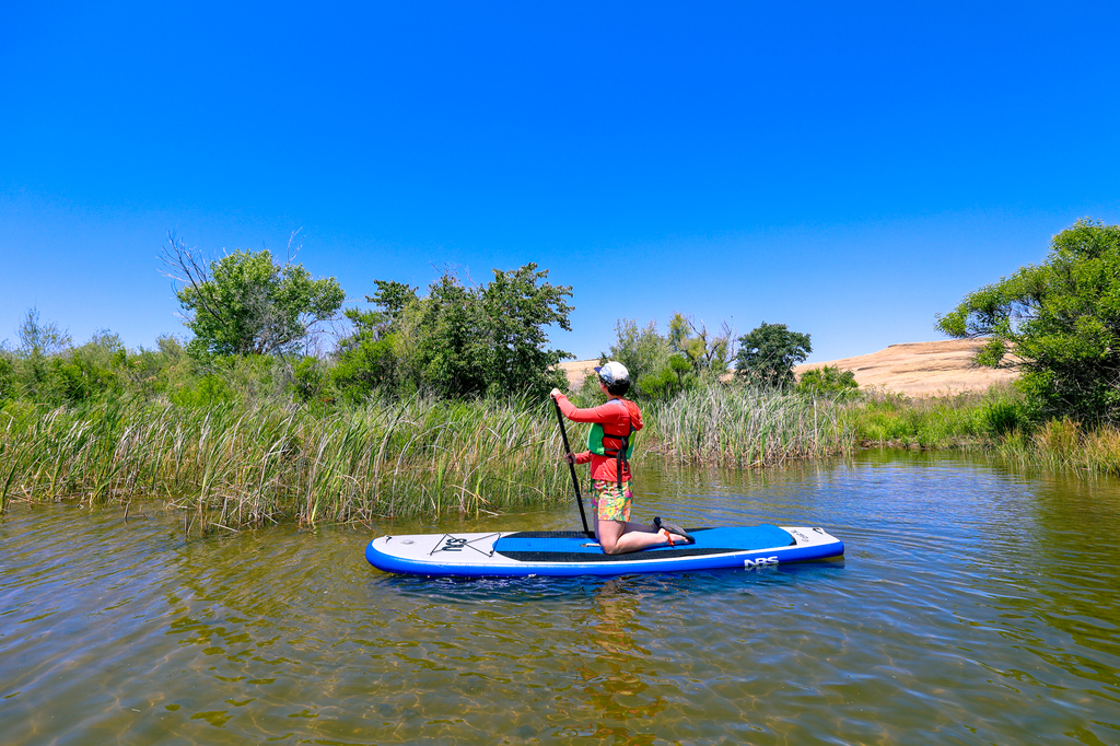Swim, SUP, or paddle at her­mal­i­to Fore­bays State Recre­ation Area and Forebay Aquatic Center
