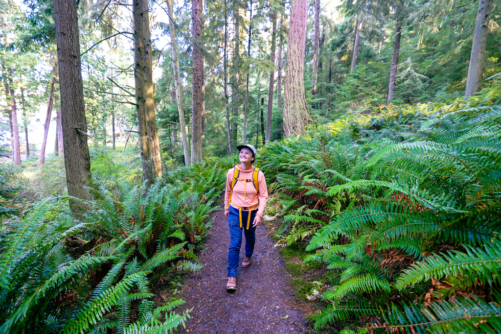 Hiking at Deception Pass State Park Whidbey Island