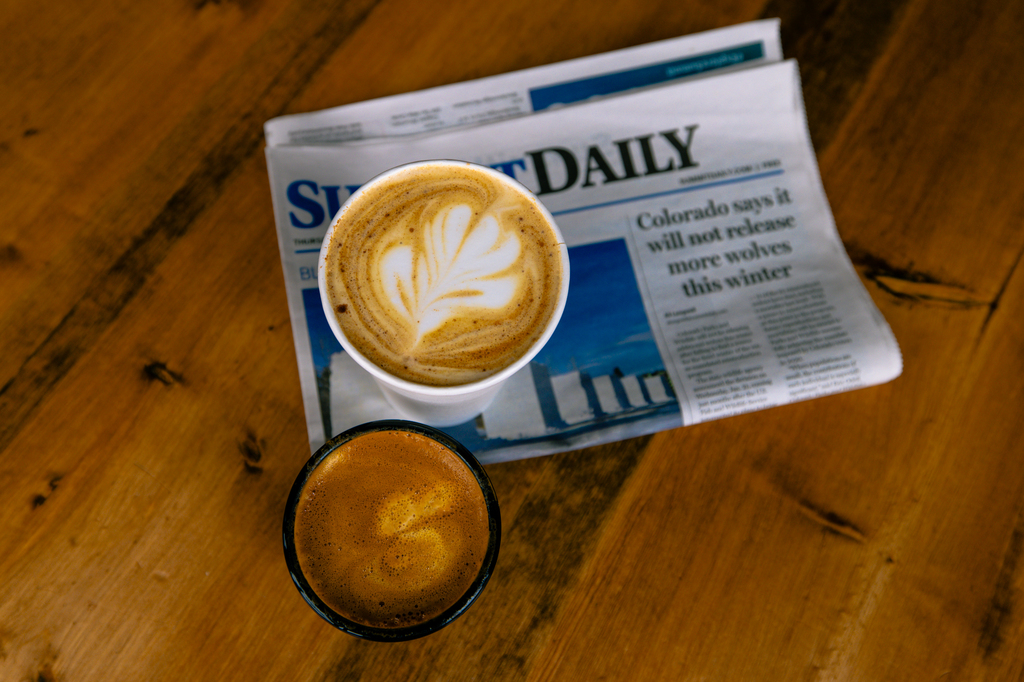 Coffee from The Crown in breckenridge