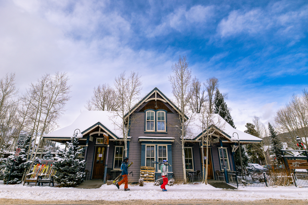 Downtown Breckenridge Colorado Shifty Liftys historic buildings