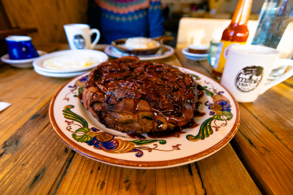 The Maple Counter Cafe famous apple pancake