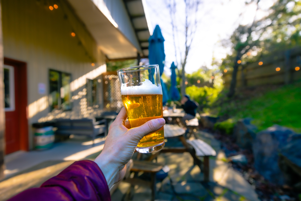 Grab a pint at Island Hoppin’ Brewery  Orcas Island