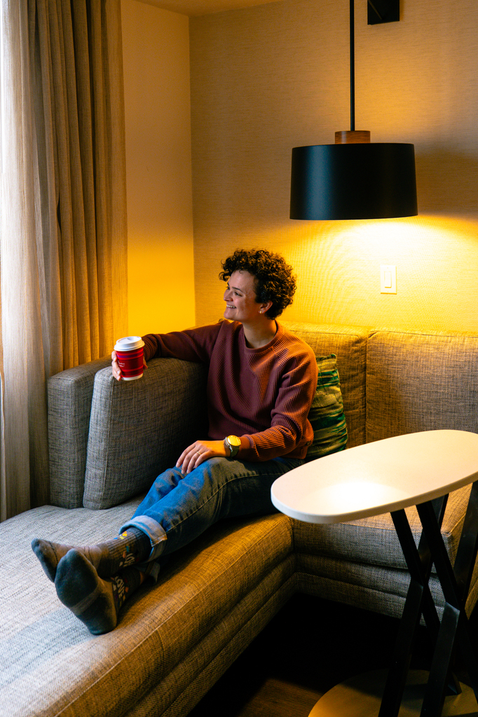 Relaxing at the Seattle Airport Marriott