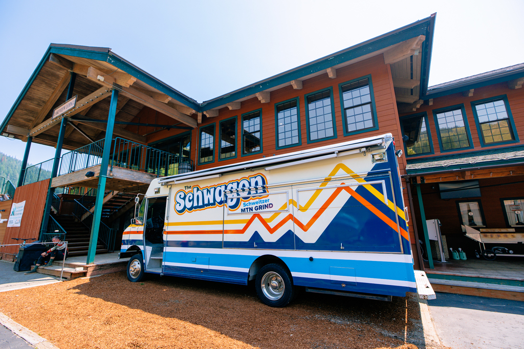 Dining options on the mountain during summer at Schweitzer - Schwagon food truck
