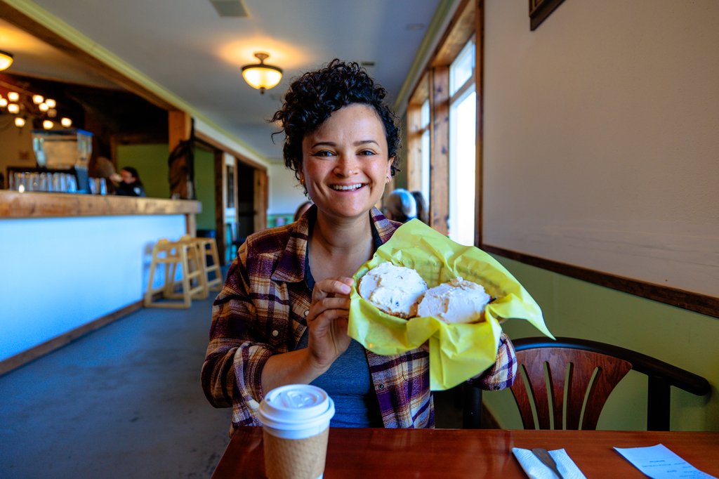 Bagels at grumblefish in Lincoln city